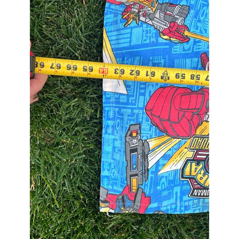 Vintage 1994 Superhuman Samurai Syber-Squad‎ Twin Sheet Set 3pc DIC Tsuburaya